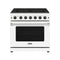 Thor Kitchen 36-Inch 6.0 Cu. Ft. Natural Gas Range with 6 Burners in White (LRG3601UW)