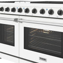Thor Kitchen 48-Inch 6.8 Cu. Ft. Natural Gas Range with 6 Burners, Griddle and Double Oven in White (LRG4807UW)