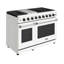 Thor Kitchen 48-Inch 6.8 Cu. Ft. Natural Gas Range with 6 Burners, Griddle and Double Oven in White (LRG4807UW)