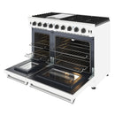Thor Kitchen 48-Inch 6.8 Cu. Ft. Natural Gas Range with 6 Burners, Griddle and Double Oven in White (LRG4807UW)