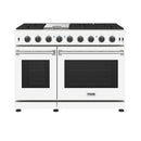 Thor Kitchen 48-Inch 6.8 Cu. Ft. Natural Gas Range with 6 Burners, Griddle and Double Oven in White (LRG4807UW)