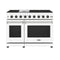 Thor Kitchen 48-Inch 6.8 Cu. Ft. Natural Gas Range with 6 Burners, Griddle and Double Oven in White (LRG4807UW)