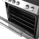 Forno 5-Piece Appliance Package - 30-Inch Electric Range, Under Cabinet Range Hood, French Door Refrigerator, Dishwasher, and 30-Inch Microwave Drawer in Stainless Steel