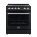 Forno Leonardo Espresso 30-Inch Electric Range in Black with Stainless Steel Handle (FFSEL6022-30BLK)