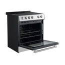 Forno 5-Piece Appliance Package - 30-Inch Electric Range, Under Cabinet Range Hood, French Door Refrigerator, Dishwasher, and 30-Inch Microwave Drawer in Stainless Steel