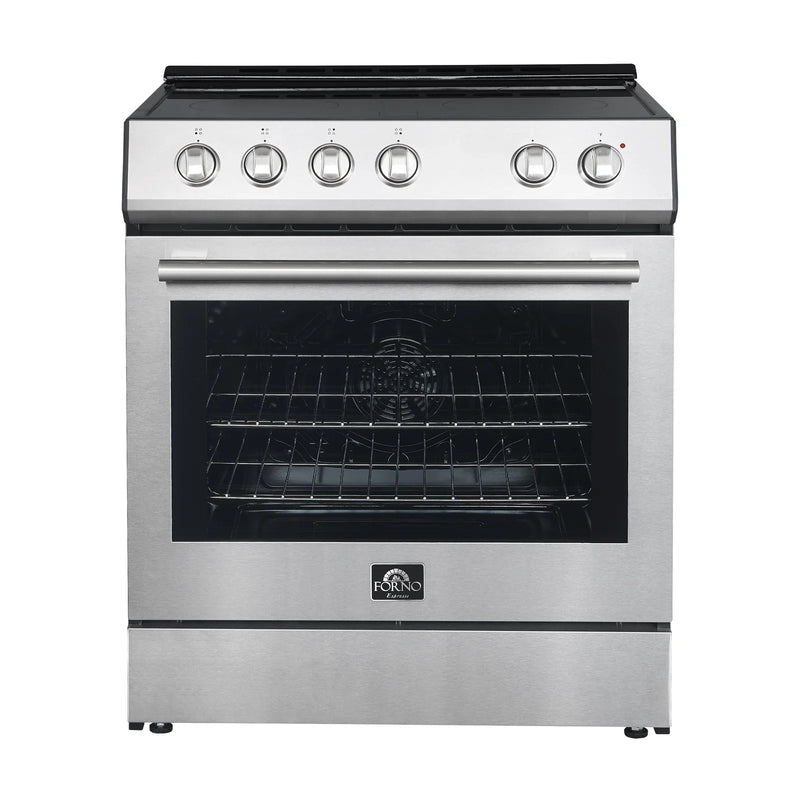 Forno 2-Piece Appliance Package - 30-Inch Espresso Electric Range & Under Cabinet Range Hood in Stainless Steel