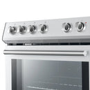 Forno 5-Piece Appliance Package - 30-Inch Electric Range, Under Cabinet Range Hood, French Door Refrigerator, Dishwasher, and 30-Inch Microwave Drawer in Stainless Steel
