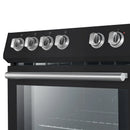 Forno Leonardo Espresso 30-Inch Electric Range in Black with Stainless Steel Handle (FFSEL6022-30BLK)