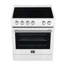 Forno Leonardo Espresso 30-Inch Electric Range in White with Stainless Steel Handle (FFSEL6022-30WHT)