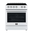 Forno Leonardo Espresso 30-Inch Electric Range in White with Stainless Steel Handle (FFSEL6022-30WHT)
