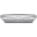 Victory Luna 30-Inch 600 CFM Under Cabinet Range Hood in Stainless Steel with Push Button Control (Luna-M-30)