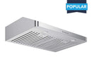 Victory Luna 30-Inch 600 CFM Under Cabinet Range Hood in Stainless Steel with Push Button Control (Luna-M-30)