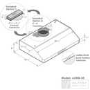 Victory Luna 30-Inch 600 CFM Under Cabinet Range Hood in Stainless Steel with Touch Display Control (Luna-30)