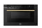Forno Capoliveri Espresso 30-Inch 1.2 Cu.ft  Microwave Drawer in Black with Antique Brass Trim (FMWDR3000-30BLK)