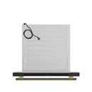 Forno 4-Piece Appliance Package - 36-Inch Dual Fuel Range, 60-Inch Convertible Refrigerator with Modern Trim, Dishwasher, and 30-Inch Microwave Drawer in Black with Antique Brass Handle