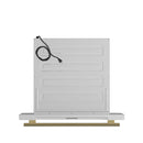 Forno 5-Piece Appliance Package - 36-Inch Dual Fuel Range, Wall Mount Range Hood, 60-Inch Refrigerator, Dishwasher, and 30-Inch Microwave Drawer in White with Antique Brass Handle