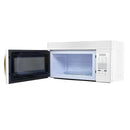 Forno Scalo 30-Inch Over the Range Microwave in White with Antique Brass Handle – 1.6 cu.ft, 300 CFM Vent, Touch Control, LED Light (FOTR3007-30WHT)