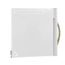 Forno Scalo 30-Inch Over the Range Microwave in White with Antique Brass Handle – 1.6 cu.ft, 300 CFM Vent, Touch Control, LED Light (FOTR3007-30WHT)