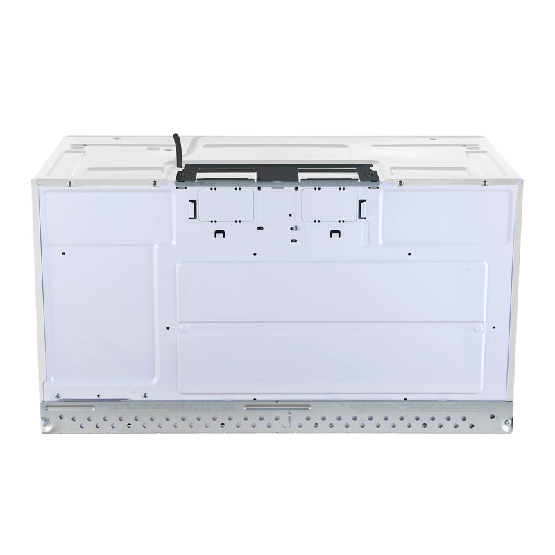 Forno Scalo 30-Inch Over the Range Microwave in White with Antique Brass Handle – 1.6 cu.ft, 300 CFM Vent, Touch Control, LED Light (FOTR3007-30WHT)