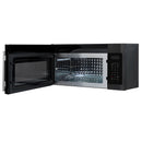 Forno Fornace 30-Inch Over-the-Range Convection Microwave in Black with Stainless Steel Handle – 1.5 cu.ft, 300 CFM Vent, Touch Control, LED Light (FOTR3038-30BLK)