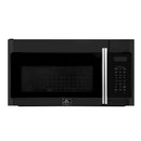 Forno Fornace 30-Inch Over-the-Range Convection Microwave in Black with Stainless Steel Handle – 1.5 cu.ft, 300 CFM Vent, Touch Control, LED Light (FOTR3038-30BLK)