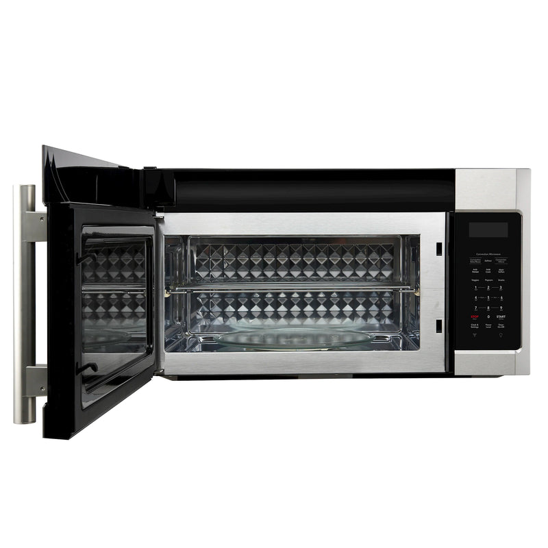 Forno Fornace 30-Inch Over-the-Range Convection Microwave in Stainless Steel – 1.5 cu.ft, 300 CFM Vent, Touch Control, LED Light (FOTR3038-30)