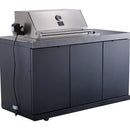 Forno Rimini Outdoor Kitchen 30-Inch BBQ 62,600 BTU, 3 Burners with Sear & Rotisserie, 2.4 cu.ft. Beverage Center, Stainless Steel Sink, Black Cabinets & Gray Sintered Stone Countertop (FODKT2544BLK)