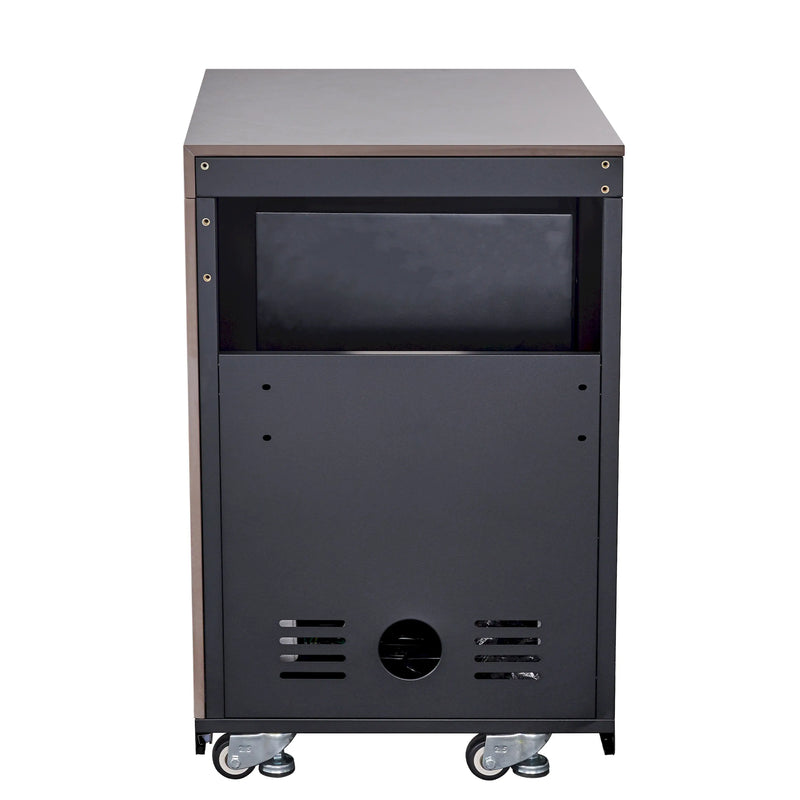 Forno Rimini Outdoor Kitchen 30-Inch BBQ 62,600 BTU, 3 Burners with Sear & Rotisserie, 2.4 cu.ft. Beverage Center, Stainless Steel Sink, Black Cabinets & Gray Sintered Stone Countertop (FODKT2544BLK)