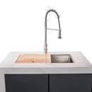 Forno Rimini Outdoor Kitchen 30-Inch BBQ 62,000 BTU, 4.8 cu.ft. Beverage Center, Stainless Steel Sink, White Countertops (FODKT2575WHT)