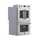 Forno 2-Piece Appliance Package - 30-Inch Asti French Door Double Electric Wall Oven & 30-Inch Microwave Oven in Stainless Steel