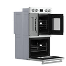 Forno 2-Piece Appliance Package - 30-Inch Asti French Door Double Electric Wall Oven & 30-Inch Microwave Oven in Stainless Steel