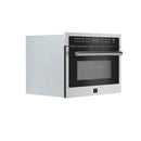 Forno 5-Piece Appliance Package - 48-Inch Gas Range, Wall Mount Range Hood, 60-Inch Refrigerator, Dishwasher, and 24-Inch Microwave Oven in Stainless Steel