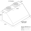Victory Prestige 48-Inch 2300 CFM Under Cabinet BBQ Range Hood in Stainless Steel (Prestige-48)