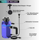 Forno Acqua BrightDiamond Amethyst 1HP Super Quiet Garbage Disposal Corded with Motion Sensor Cabinet Light & Pre-Wired Air Switch (WDD100TA1AM)