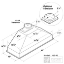 Victory Q2 42-Inch 700 CFM Insert Range Hood in Stainless Steel (Q2-42)