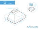 Victory Q5 30-inch range hood insert with remote blower, image 7