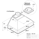 Victory Q5 30-Inch 750 CFM Insert Range Hood in Stainless Steel (Q5-30)