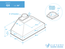 Victory Q5 36-inch range hood insert with remote blower, image 7