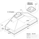Victory Q5 48-Inch 750 CFM Insert Range Hood in Stainless Steel (Q5-48)