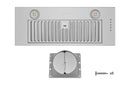 Hauslane 30-Inch 450 CFM Convertible Built-In Range Hood Insert with Stainless Steel Filters (IN-R100SS-30)