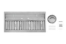 Hauslane 42-Inch Convertible Built-In Insert Range Hood in Stainless Steel, 18.5-Inch Deep (IN-R200SS-42)