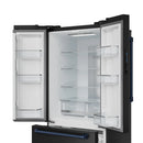 Gordon Ramsay by Thor Kitchen 30-Inch 17.5 cu ft French Door Counter Depth Refrigerator with Ice Maker in Black with Navy Blue Trim (RF3017FFD00-BLU)