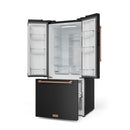 Gordon Ramsay by Thor Kitchen 30-Inch 17.5 cu ft French Door Counter Depth Refrigerator with Ice Maker in Black with Rose Gold Trim (RF3017FFD00-RSG)