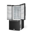 Gordon Ramsay by Thor Kitchen 30-Inch 17.5 cu ft French Door Counter Depth Refrigerator with Ice Maker in Black with Stainless Steel Trim (RF3017FFD00-SS)