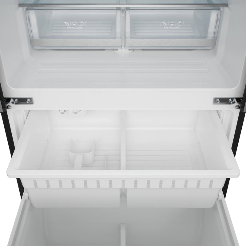 Thor Kitchen Gordon Ramsay Series 30-Inch 17.5 cu ft French Door Counter Depth Refrigerator with Ice Maker in Black with Stainless Steel Trim (RF3017FFD00-SS)