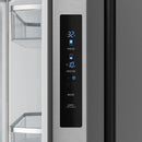 Gordon Ramsay by Thor Kitchen 30-Inch 17.5 cu ft French Door Counter Depth Refrigerator with Ice Maker in Stainless Steel with Black Trim (RF3017FFD99-BLK)