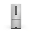Gordon Ramsay by Thor Kitchen 30-Inch 17.5 cu ft French Door Counter Depth Refrigerator with Ice Maker in Stainless Steel with Black Trim (RF3017FFD99-BLK)