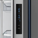 Gordon Ramsay by Thor Kitchen 30-Inch 17.5 cu ft French Door Counter Depth Refrigerator with Ice Maker in Stainless Steel with Navy Blue Trim (RF3017FFD99-BLU)