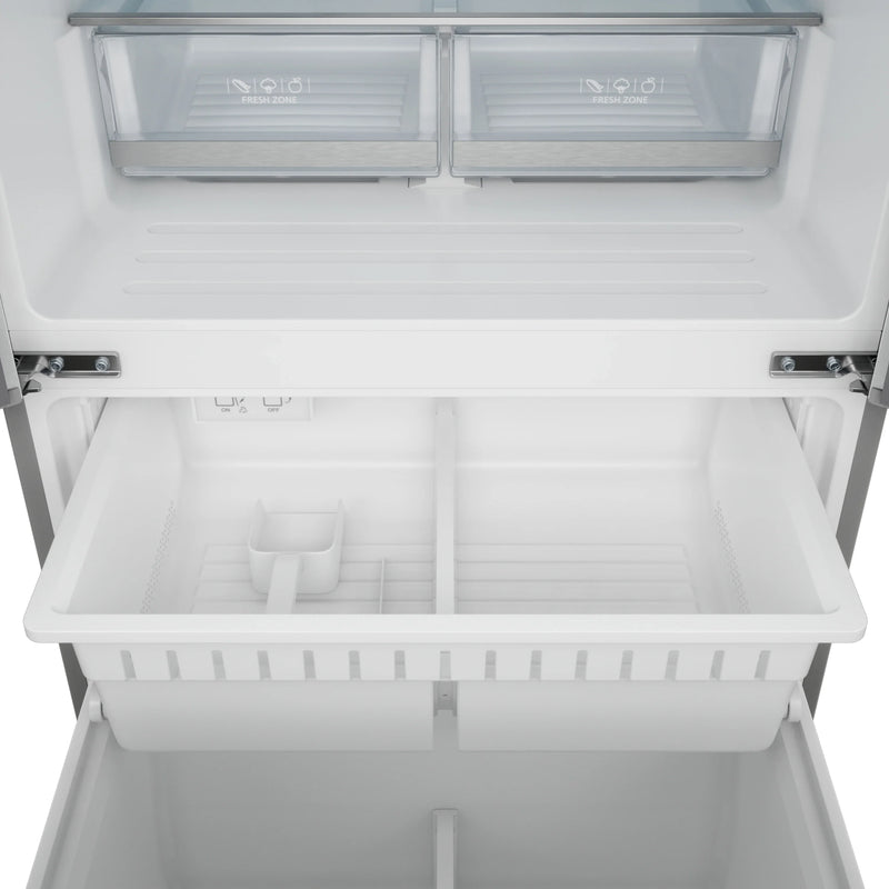 Thor Kitchen Gordon Ramsay Series 30-Inch 17.5 cu ft French Door Counter Depth Refrigerator with Ice Maker in Stainless Steel with Navy Blue Trim  (RF3017FFD99-BLU)