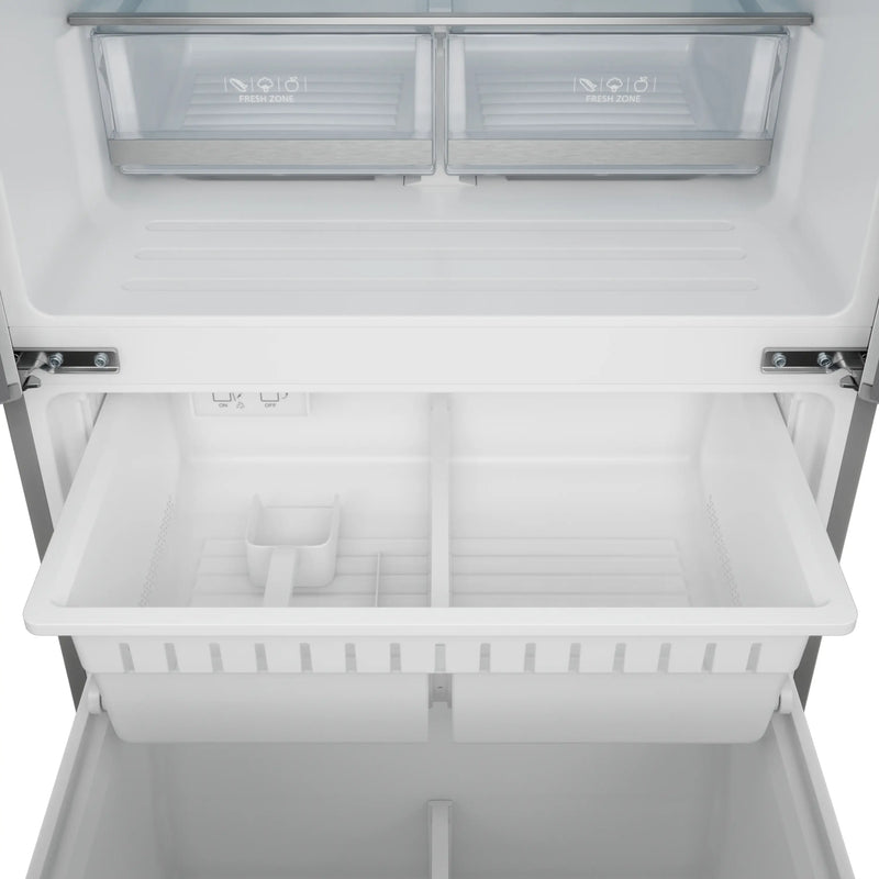 Thor Kitchen Gordon Ramsay Series 30-Inch 17.5 cu ft French Door Counter Depth Refrigerator with Ice Maker in Stainless Steel with Bronze Trim (RF3017FFD99-BRZ)